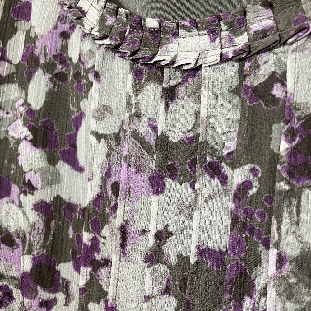 LOFT Dress sheer Sleeveless Floral Print women’s size 10P petites - Picture 4 of 11
